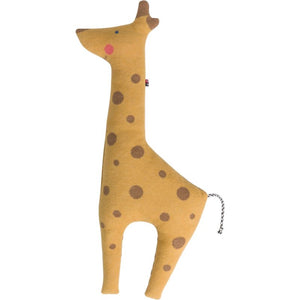 cuscino giraffa colore ocra con pois marrone