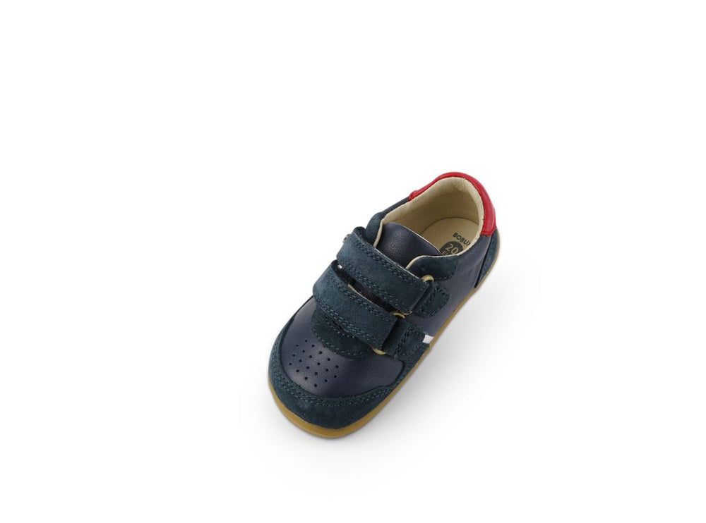 Step Up Riley scarpe in pelle, navy-red Bobux