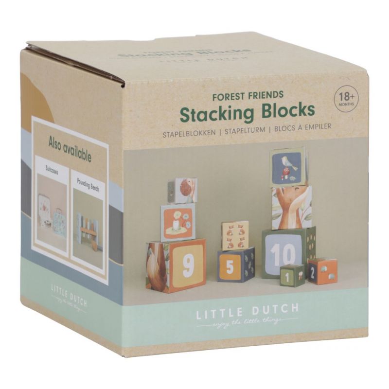 Stacking Blokcs, Cubi impilabili in cartone, Little Dutch