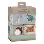 Soft Cubes Set, Set di cubi morbidi a tema Forest Friends, Little Dutch