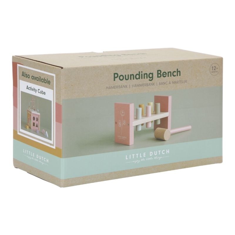 Pounding bench, Martello e pioli in legno, Little dutch